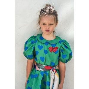 Mini Rodini Girls - Organic Cotton Puff Sleeve Dress